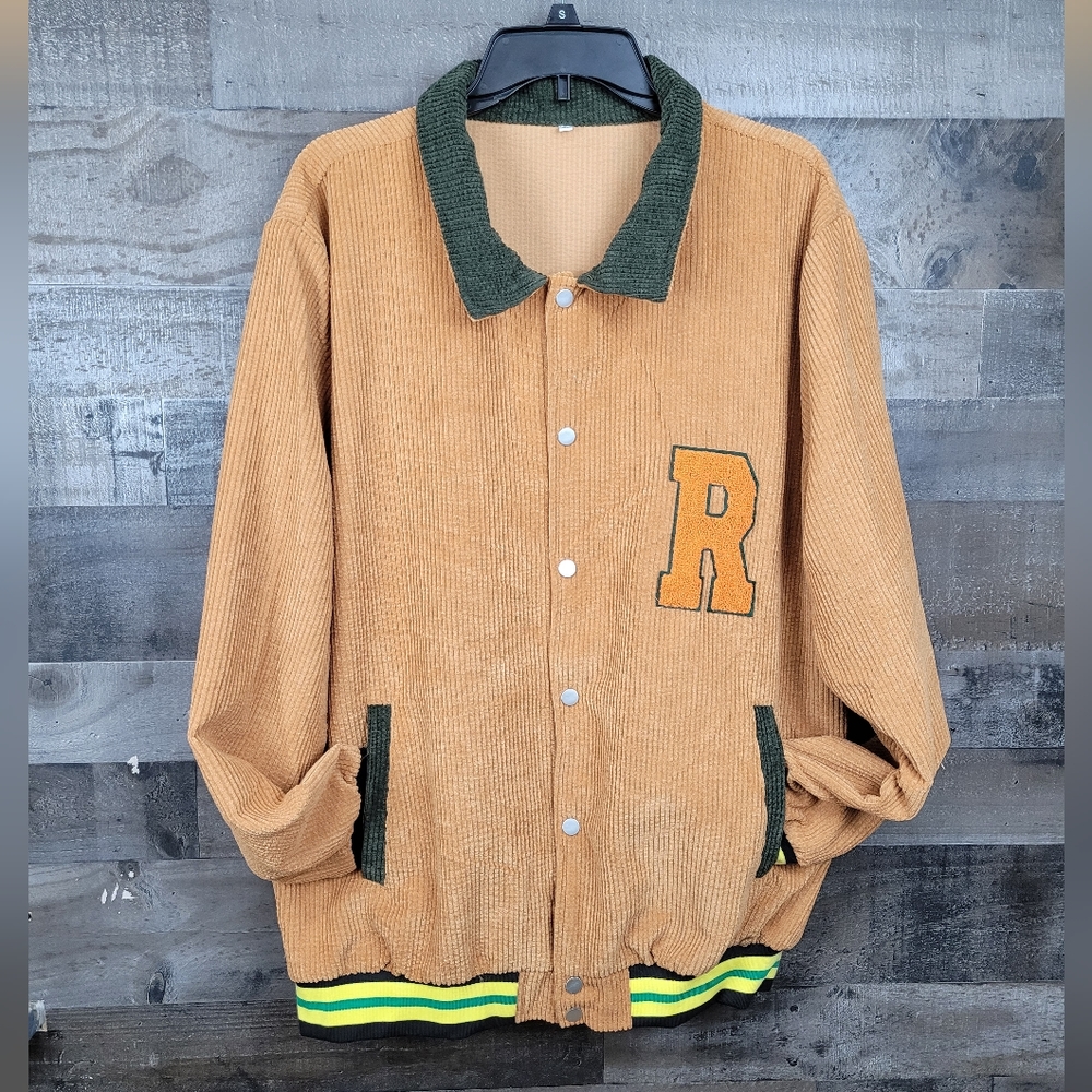 Shein Varsity Corduroy Style Snap Button Jacket - image 4